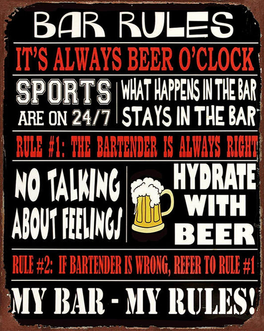 Sign - Bar Rules