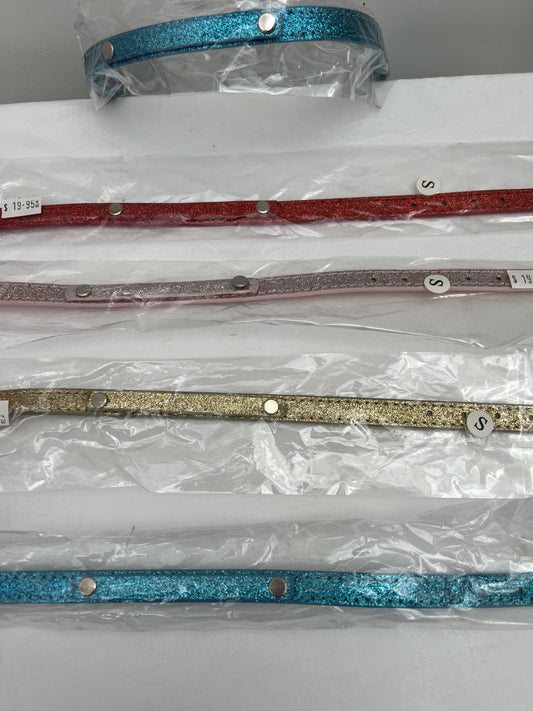 Dog Collars Bling PU Leather