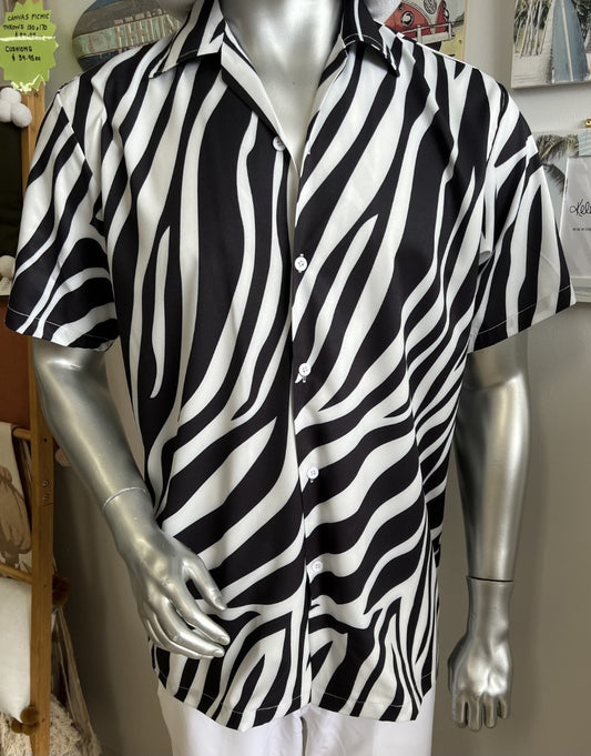 Summer Short Sleeve Turn Down Collar Shirt
