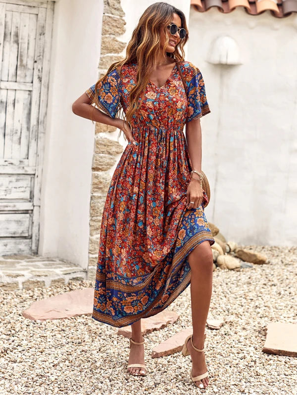 Boho Dress - Floral A/Line Dress