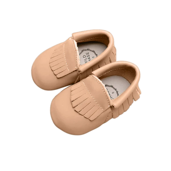 Baby Leather Moccasin Frill - Array of Colours