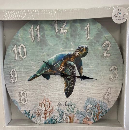 CLOCK - Green Turtle