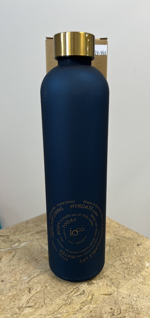 Frosted Water Bottle with Daily Hydration Goals