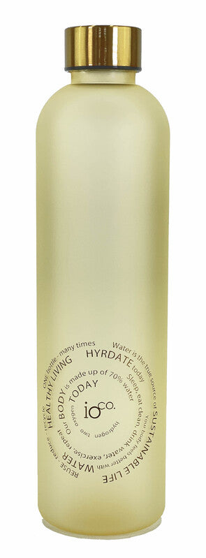 Frosted Water Bottle with Daily Hydration Goals