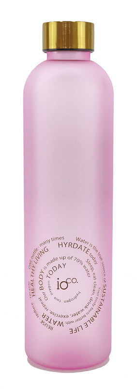 Frosted Water Bottle with Daily Hydration Goals