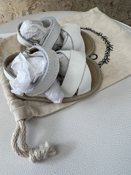 Baby Leather Sandals White, Pink or Tan