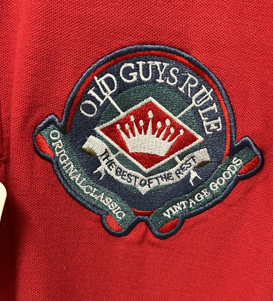 Old Guys Rule - Vintage Red Polo Collared Shirt