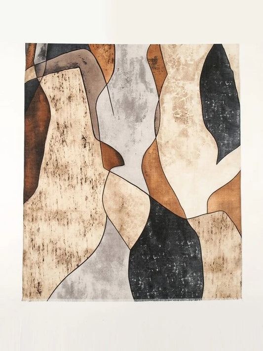 Ladies Rawtrim Earth Colours Scarf