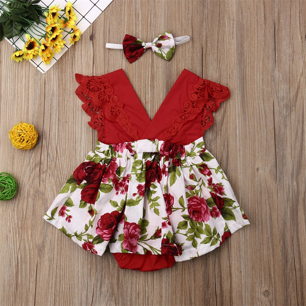 Baby Girl Clothes Print Romper