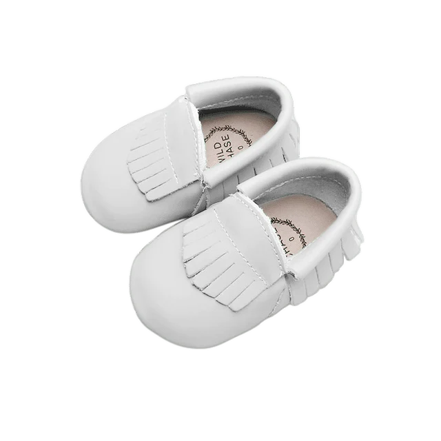 Baby Leather Moccasin Frill - Array of Colours