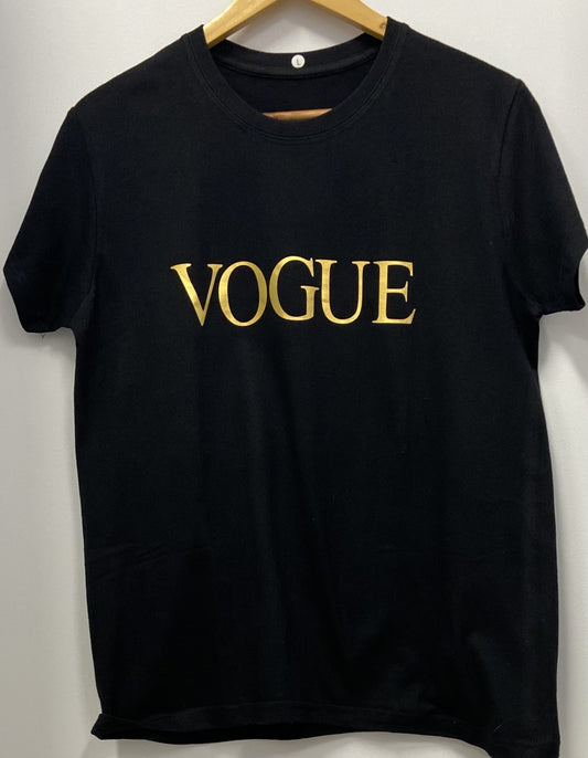 VOGUE T-Shirt White or Gold