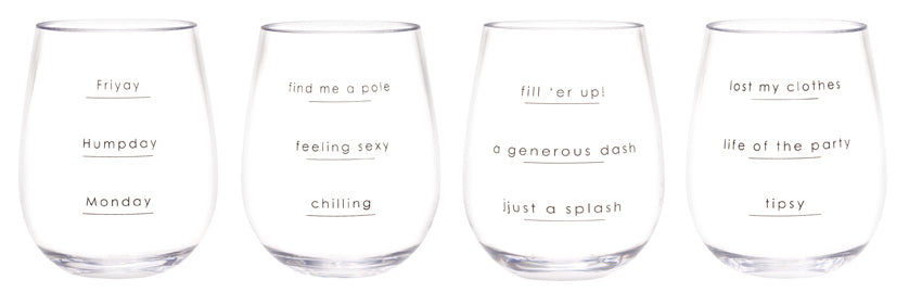Wine Tumblers (Set of 4) Unbreakable