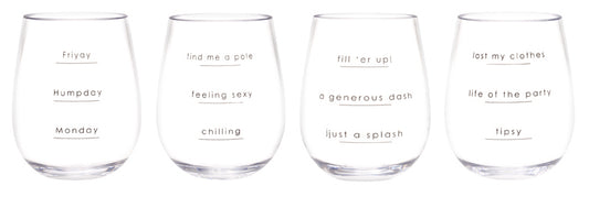Wine Tumblers (Set of 4) Unbreakable
