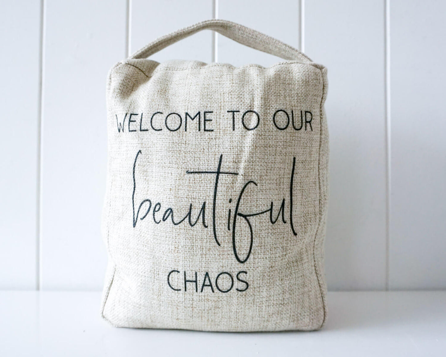 Door Stopper - Welcome to our Beautiful Chaos