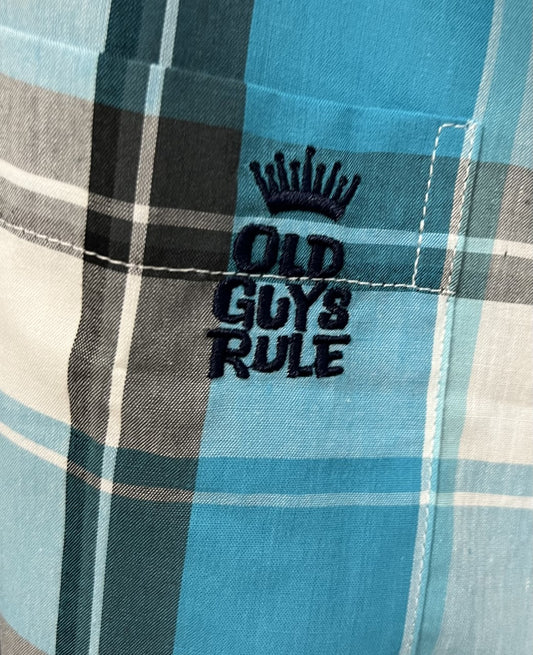 Old Guys Rule - Vintage Mariner Blue Dusk Checkered Shirt