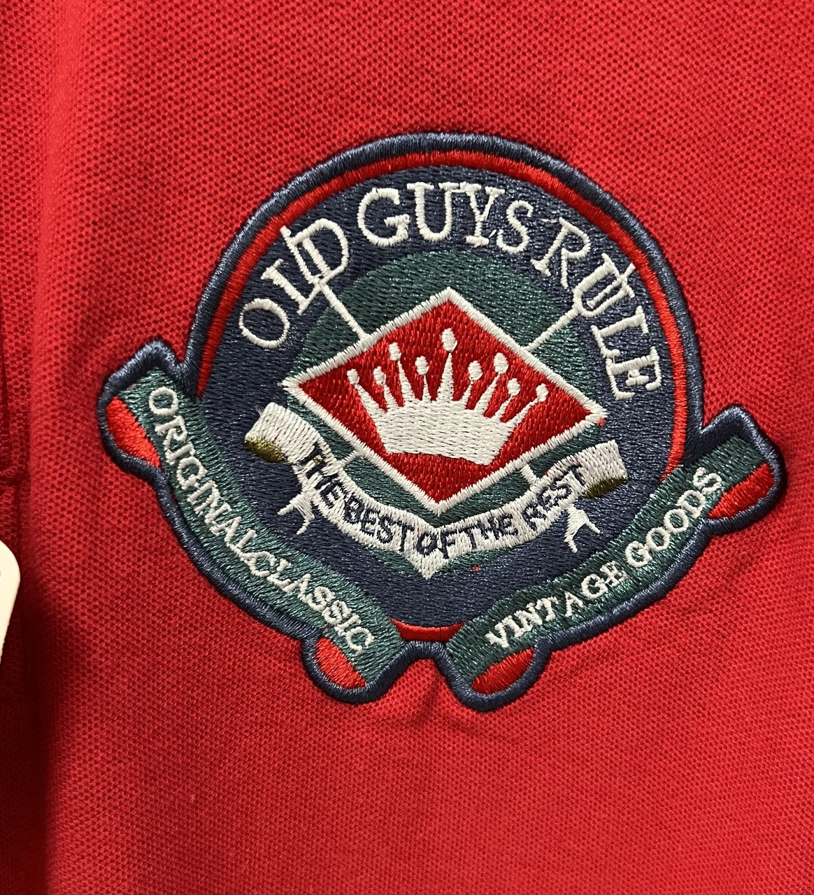 Old Guys Rule - Vintage Red Polo Collared Shirt