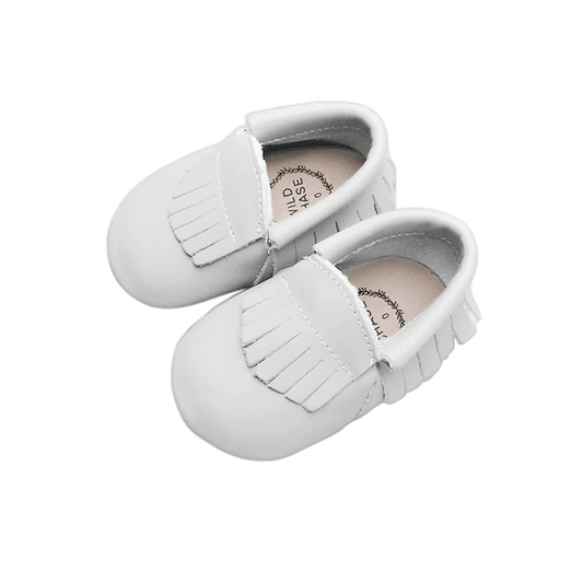 Baby Leather Moccasin Frill - Array of Colours